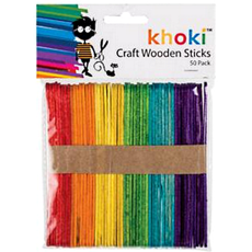 Coloured Sucker Sticks 50's 